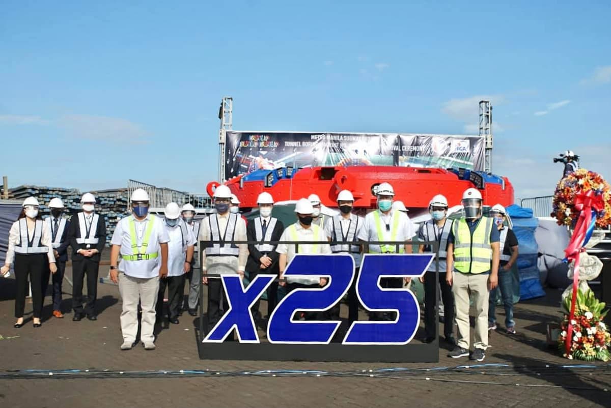 Cutter head of tunnel boring machine for PH's first-ever subway arrives